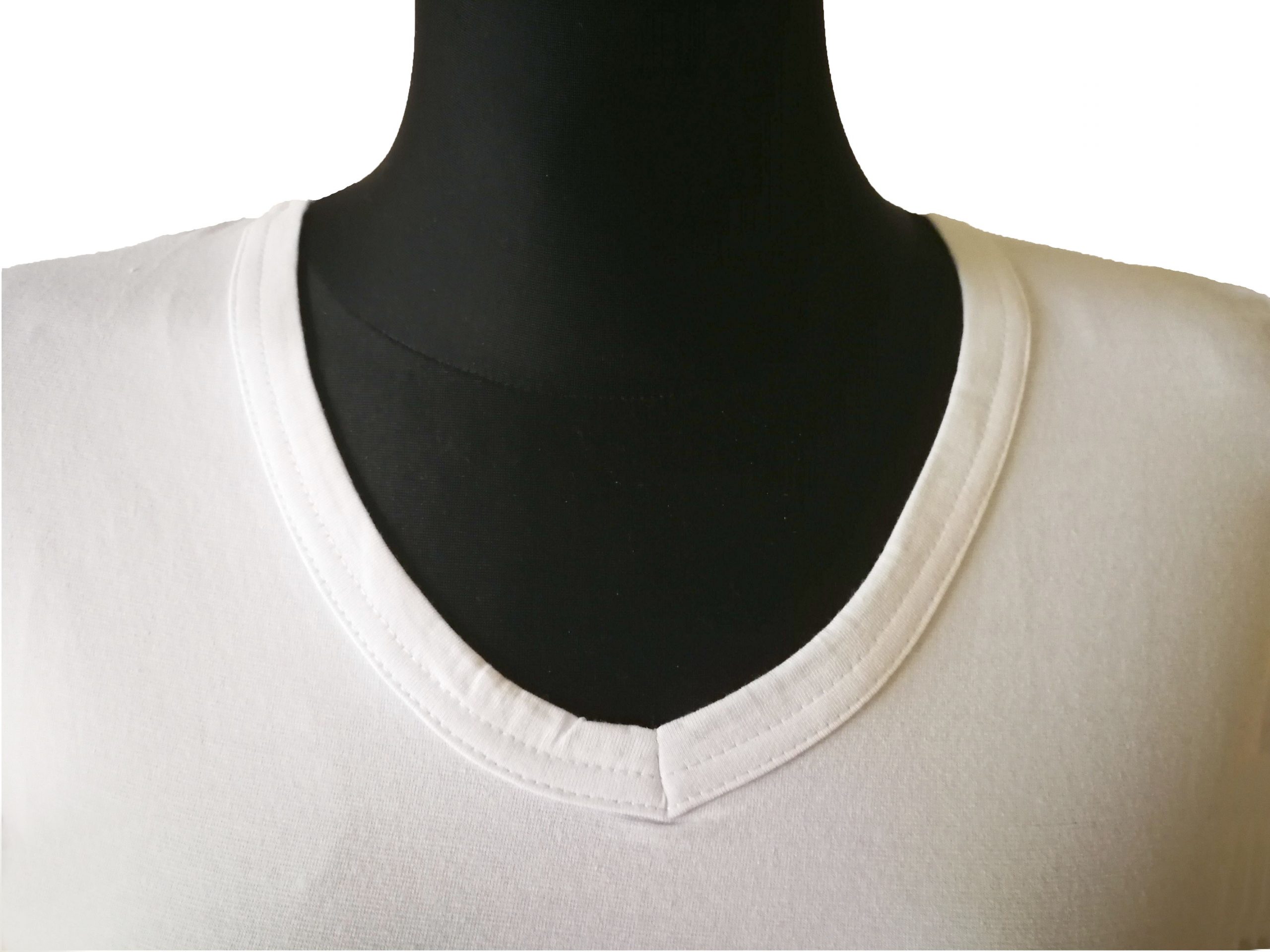 Moteriški marškinėliai  (V.kaklu, Balta spalva)