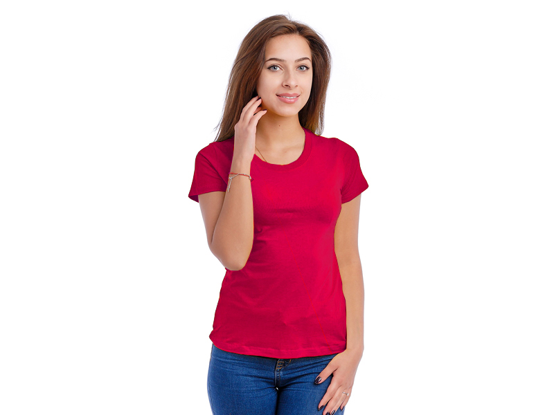 Moteriški marškinėliai  (Bordinė spalva)